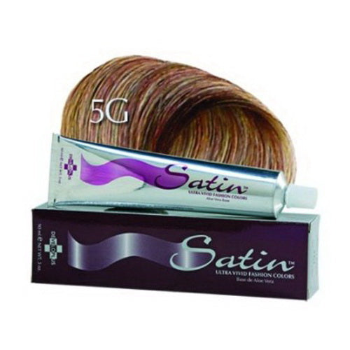 Developlus Satin Hair Color 5G Light Golden Brown Vibrant Color Formula 3Oz (90ml)